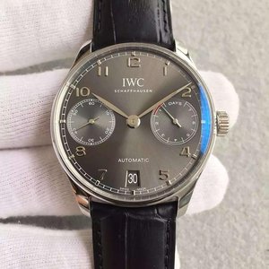 zf factory v4 recreado IWC portugués siete reloj de cara gris perfectamente sin costuras
