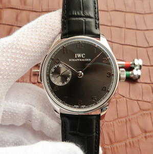 IWC Portugali IW524204, hopeanvalkoinen indeksi /kultaindeksi mekaaninen miesten kello