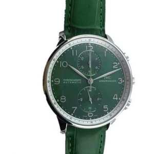 YL Factory IWC: n upouusi IWC: n portugalilainen portugalilainen miesten mekaaninen kello, 150. vuosipäivän uusin versio vihreä pinta