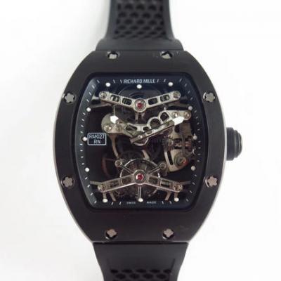 EUR Richard Mille RM 027 miesten kello kumihihna Tourbillon mekaaninen liike. - Sulje napsauttamalla kuva