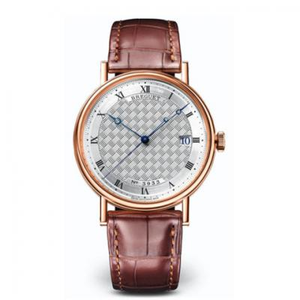 MKS factory Breguet Classic Series 5177 Montre mécanique automatique en or rose pour homme en cuir d'alligator.