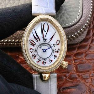 Montre femme napolitaine Breguet, montre mécanique femme de haute qualité en or 18 carats