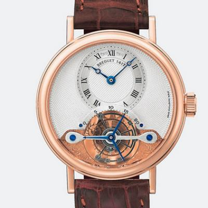 BM Breguet 3357BA (véritable volant d'inertie de haut niveau) à travers la montre à mouvement tourbillon réel pour homme du bas