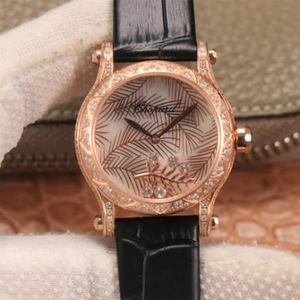 Chopard série HAPPYSPORT montre pour dames série Happy Diamond montre pour femme bracelet en cuir mouvement mécanique automatique