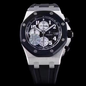 JF Boutique AP Royal Oak Chronograph Series 42MM Steel Shell Rubber Ring Homme Chronograph Mechanical Movement