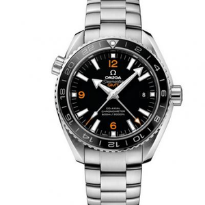 VS Omega Planet Ocean GMT 43.5mm 1: 1 8605 mouvement bracelet en acier inoxydable montre mécanique automatique pour homme.