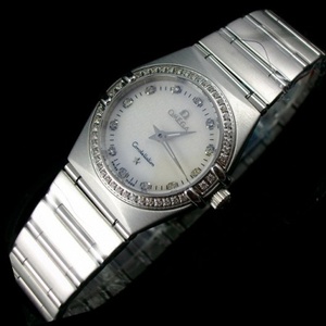Omega OMEGA Constellation Series Swiss Women’s Watch All-steel Diamond British Women’s Watch White Concealed Standard Swiss Original Movement