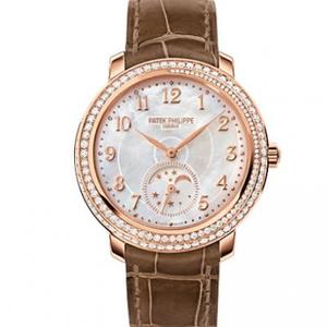 KG réplique d'usine Patek Philippe Complication Series 4968R-001 montre dames en or rose avec diamants