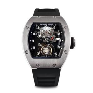 JB Richard Mille RM001 Real Tourbillon Upgrade Edition Montre pour homme Bracelet en caoutchouc Mouvement Tourbillon