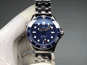 Omega Seamaster 300M New Wave Face Back Montre mécanique transparente pour hommes Version noire