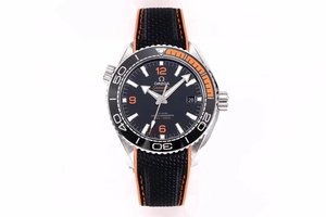 VS Factory Omega Ocean Universe 600m «Quarter Orange» Montre réplique mécanique pour hommes