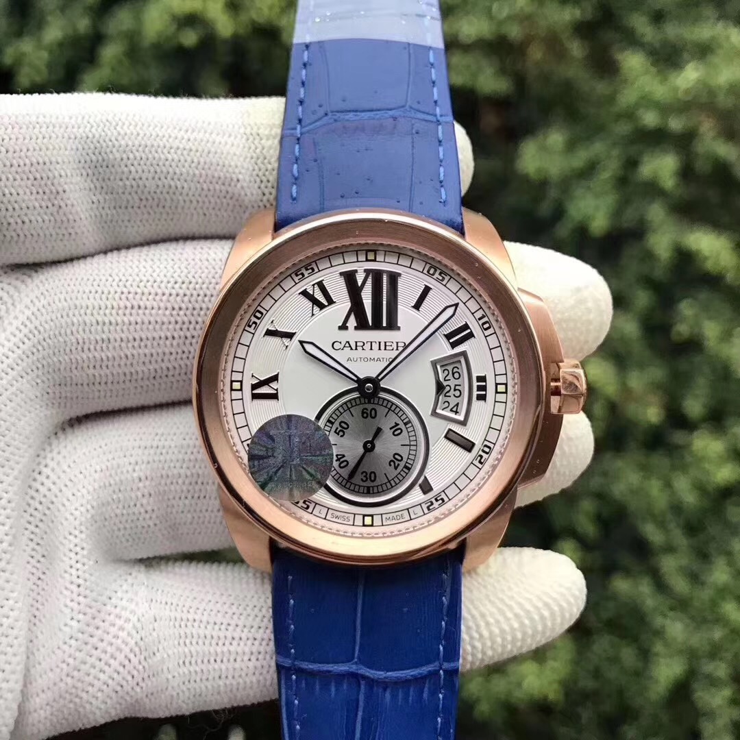 JF Factory Cartier Caliber Series Classic Rose Gold Men's Mechanical Watch - Cliquez sur l'image pour la fermer