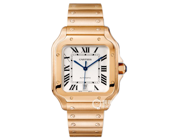 BV Cartier New Santos (Women's Medium) Case: 316 Material Dial 18K Gold Watch - Cliquez sur l'image pour la fermer