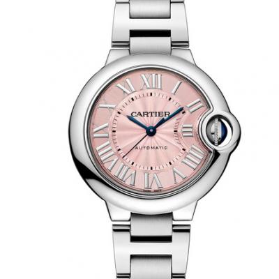 Le ballon bleu Cartier s'est avéré être une montre féminine mécanique à cadran rose W6920100 (33 MM) - Cliquez sur l'image pour la fermer