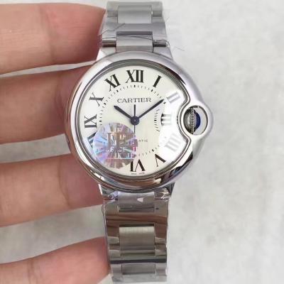 JF nouveau produit CARTIER Cartier série ballon bleu moyen 33MM 1: 1 manchon de coquille équipé d'un mouvement mécanique importé - Cliquez sur l'image pour la fermer