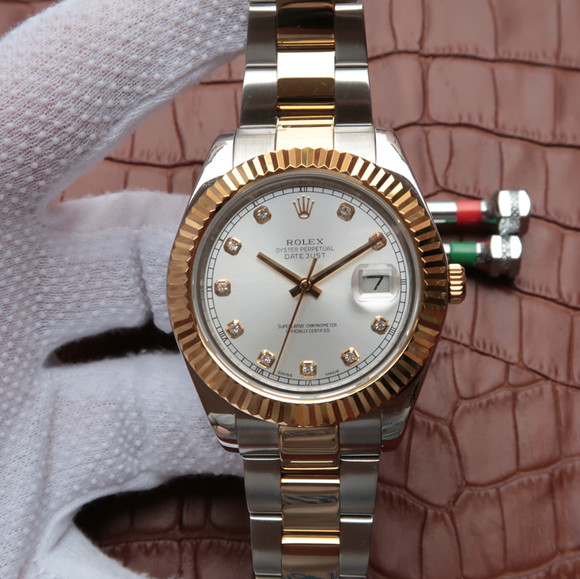 Rolex Datejust 126333 Datejust 41 mm de diamètre, acier inoxydable plaqué or 18 carats, miroir saphir - Cliquez sur l'image pour la fermer