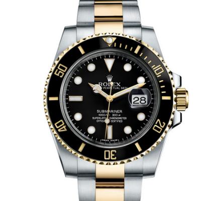 Rolex Golden Water Ghost 116613-LN-97203 8DI Black Plate v7 Diamond Edition Men's Mechanical Watch - Cliquez sur l'image pour la fermer