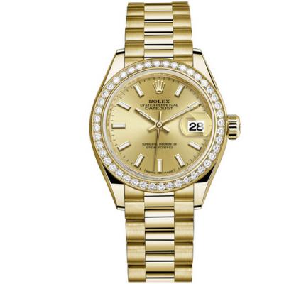 Haute imitation Rolex Datejust série 279138RBR-0014 dames montre mécanique diamant montre en or 18 carats - Cliquez sur l'image pour la fermer