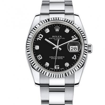 Rolex model ladies' time-date 115234-0011 mechanical men's watch. - Cliquez sur l'image pour la fermer