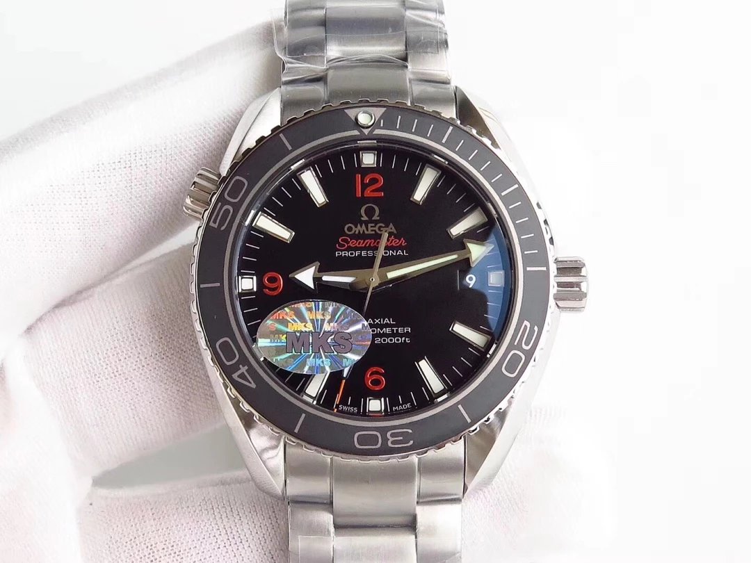 Nouveau MKS Omega Planet Ocean 600m 42mm Series Watch Automatic Mechanical Movement Stainless Steel Strap Men - Cliquez sur l'image pour la fermer