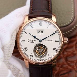 R8 Glashütte large calendar automatic tourbillon 42mm rose gold V3 upgraded version .