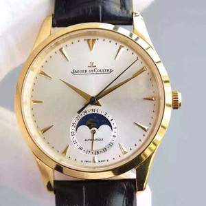 vf factory replica Jaeger-LeCoultre ultra-thin master 18k gold moon phase automatic mechanical men's watch.
