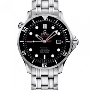 mks factory omega seamaster series 300m black face men's diving mechanical watch