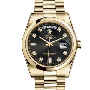 Rolex, model number: 118208-83208 A series: day calendar type, Swiss 2836 automatic machine, 36 mm, men, dense