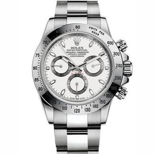 Rolex Daytona 116520 white face men's mechanical watch produced by n factory.