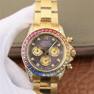 Rolex Daytona-116598RBOW series continues the classic masterpiece since 1963. 18k gold men's watch