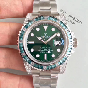 N factory v7 version Rolex green diamond color circle European high-end watches of the highest quality. 98757909 81205 Omega Constellation Series 123.10.38.21.52.001 Mechanical Men's Watch Black Side .