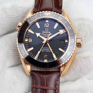 Omega XF Ocean Universe 43.5mm four-hand with Gmt function to adjust the time small second hand can stop the belt watch.