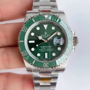 n factory v10 green water ghost latest version Rolex 904 steel green water ghost 116610LV-97200 watch.