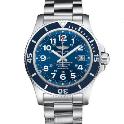 TF Breitling Super Ocean Series A17392D81C1A1 Special Edition Steel Band Mechanical Blue Dial Watch - Click Image to Close