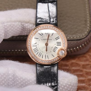 Cartier Ballon Blanc de Cartier Serie 30mm Ladies Watch Quartz Movement Belt Watch