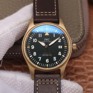 MKS IWC Spitfire Bronze Watch Shocks 39mmx10.5mm Belt Watch Automatic Mechanical Movement's Orologio da uomo