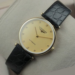 Orologio svizzero longines Garland serie 18K oro faccia cinghia in pelle piena automatico orologio meccanico meccanico