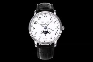 OM Nuovo prodotto Blancpain villeret classic Series 6639 display fasi lunari self-made 6639 movimento orologio da uomo completo di funzionalità.