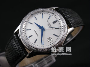 PATEK PHILIPPE Patek Philippe automatico orologio meccanico striscia chiodo diamante scala nero cintura orologio da uomo (anello diamante lunzo blu ago blu striscia unghia)