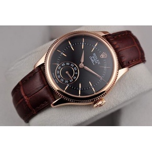 Rolex Cellini serie tre ago automatico orologio meccanico orologio uomo due e mezzo 18K rosa oro superficie nera