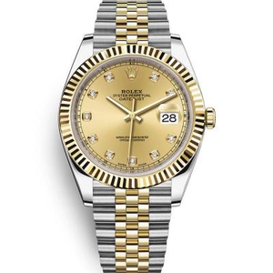 Rolex Datejust II serie 126333 versione ricoperta d'oro, puro 18k rivestito in oro, spessore coperto d'oro 15 micron, cinturino oro peso 1.85 grammi, anello oro peso