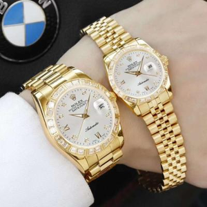 Rolex Datejust Serie Coppia Coppia Orologio Pieno Oro Coppia Coppia Orologio Diamond Uomo e Orologio Meccanico Da donna (Prezzo unitario)