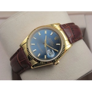 Orologio svizzero Rolex Rolex orologio Datajust 18K pelle d'oro blu noodle Ding scala uomo orologio oro orologio Svizzero movimento