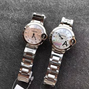 V6 fabbrica Cartier blu palloncino 33mm madre di superficie importata movimento meccanico orologio femminile