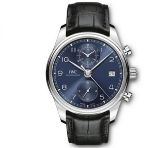 IWC Portugal Serie IW390303 Multi-Function Chronograph Blue Face Watch