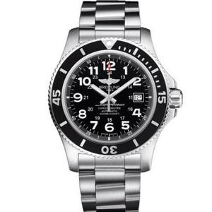TFブライトリングスーパーオーシャンシリーズA17392D7特別版スチールベルトメカニカルブラックプレートメンズ腕時計。