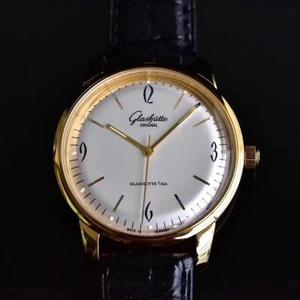 GF工場トップレプリカグラスヒュッテレトロシリーズ60年代39ミリメートルメカニカルメンズ腕時計