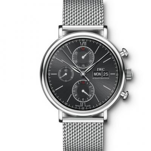 IWCポートフィノIW391010。 ASIA7750自動機械式多機能ムーブメントメンズ腕時計。