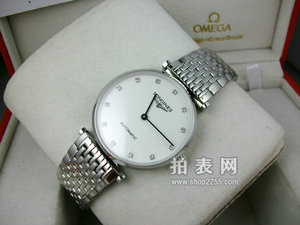 ロンジンジアランシリーズシェルフェイスダイヤモンドスケール2本針自動機械式メンズ腕時計