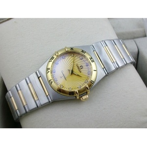 スイス時計オメガオメガコンステレーションシリーズスイスオリジナルクォーツムーブメント両手女性腕時計